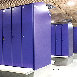 Lockers with a short door & sloping top