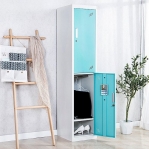 2-tier locker, 4 doors, 1820x800x500 RAL7035 Knocked Down