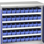 Box locker 900x900x450, 4 shelves, 45 bins 400x90x95