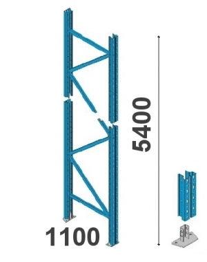 Trukkihylly pylväselementti 5400x1100 mm käytetty OPTIMA