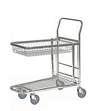 In-Store trolley with basket, 870x530x1010mm