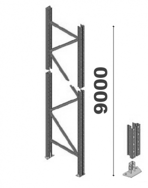 Pylväselementti 9000x1050 Optima 14,4t sinkitty