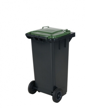 Refuse bin 120 L, green lid