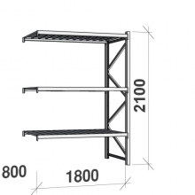 Maxi extension bay 2100x1800x800 480kg/level,3 levels with steel decks