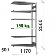 Extension bay 2500x1170x500 150kg/shelf,6 shelves USED