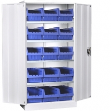 Box locker 1950x1100x550, 4 shelves, 15 bins 500x310x250