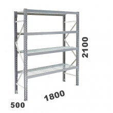 Starter bay 2100x1800x500 480kg/level, 4 levels with mesh deck