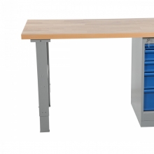 Worktable w. drawer un. 5 draw. 1600x800 mm, oak