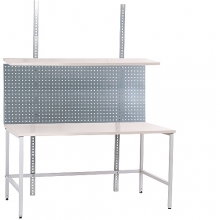 Arbetsbord 1500x800 + hylla och verktygstavla, skiva HLP