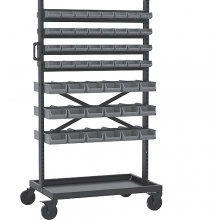 Mobile Bin Trolley 972x613x1667, 36 bins 250x148x130, 64 bins 170x105x75