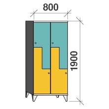 Z-locker 1900x800x545,4 doors